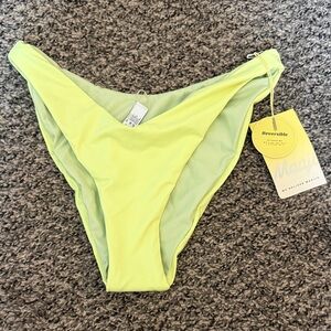 NWT! Maaji Lemonade Green Splendour Regular Rise Thin Side Bikini Bottom